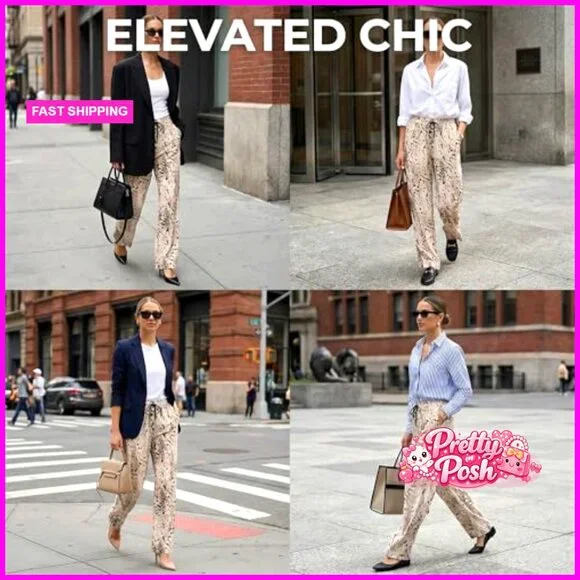 Butter-Soft High Waisted Wide Leg Pants Flowy Drawstring Lounge Trousers - Picture 6 of 7